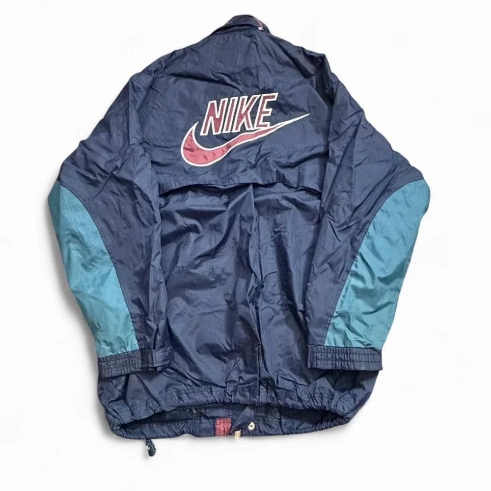 Vintage Nike Premier Multicolor Windbreaker 90s 80s Gym Training Running Spring